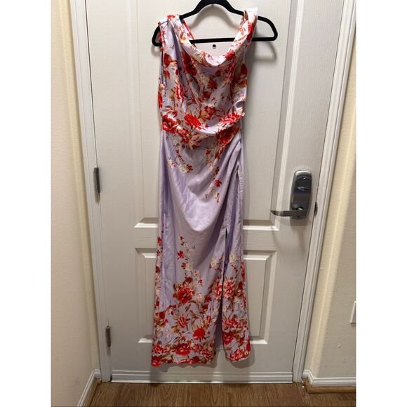 Elliatt Elina Asymmetrical Gown in Purple Cocktail wedding Bridal size S NWOT - Picture 5 of 8